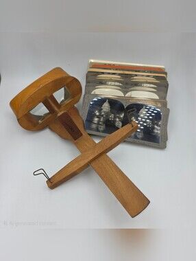 Antique 1895 The Perfecscope Stereoscope Viewer + Stereoview Cards – Mint